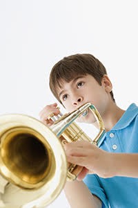 Boy Playing Trumpet